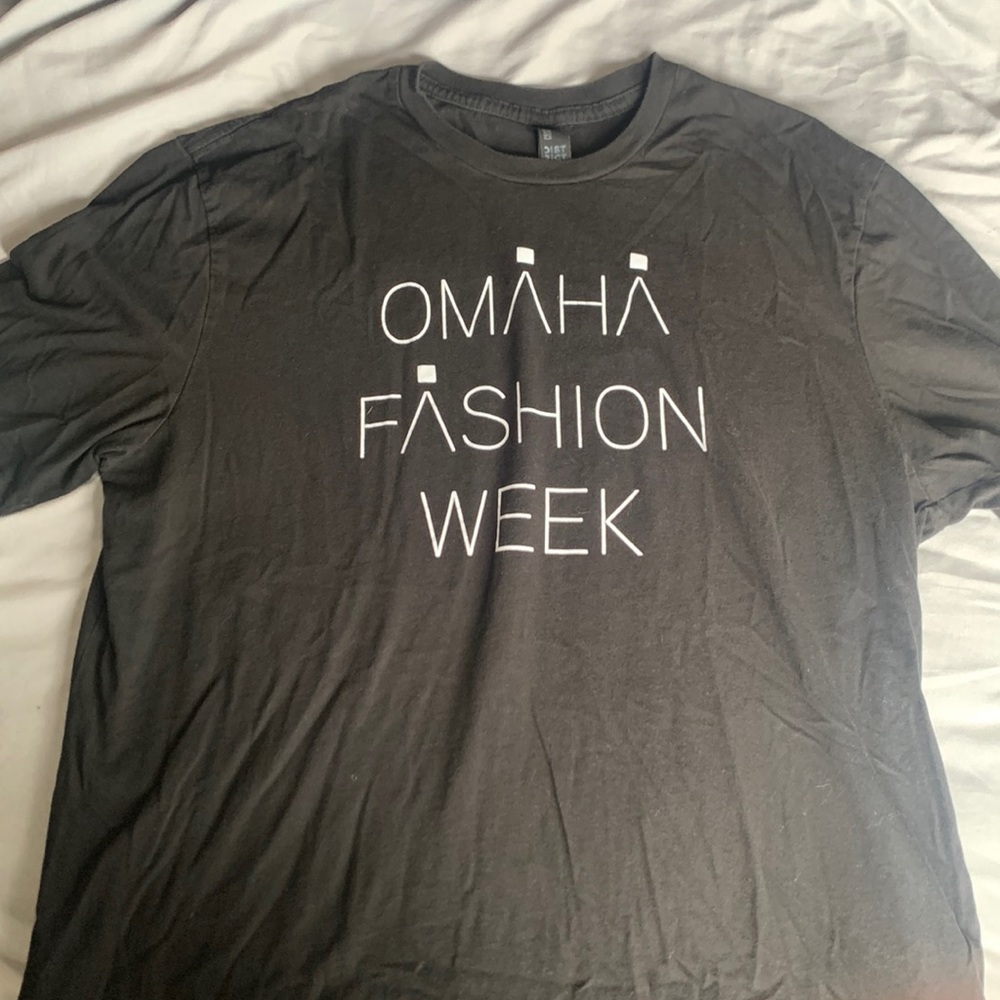 District L black Omaha Fashion Week t-shirt